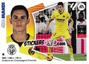 Sticker Aïssa Mandi (8B) - LaLiga 2024-2025
 n. 589 - Colecciones ESTE