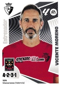 Sticker Entrenador CA Osasuna - Vicente Moreno (2) - LaLiga 2024-2025
 n. 402 - Colecciones ESTE