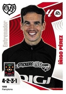 Figurina Entrenador Rayo Vallecano - Íñigo Pérez (2) - LaLiga 2024-2025
 n. 432 - Colecciones ESTE