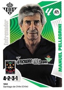 Figurina Entrenador Real Betis - Manuel Pellegrini (2) - LaLiga 2024-2025
 n. 132 - Colecciones ESTE