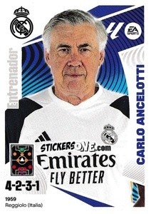 Cromo Entrenador Real Madrid - Carlo Ancelotti (2) - LaLiga 2024-2025
 n. 342 - Colecciones ESTE