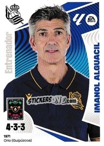 Cromo Entrenador Real Sociedad - Imanol Alguacil (2) - LaLiga 2024-2025
 n. 462 - Colecciones ESTE