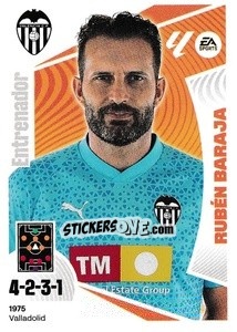 Figurina Entrenador Valencia CF - Rubén Baraja (2) - LaLiga 2024-2025
 n. 522 - Colecciones ESTE