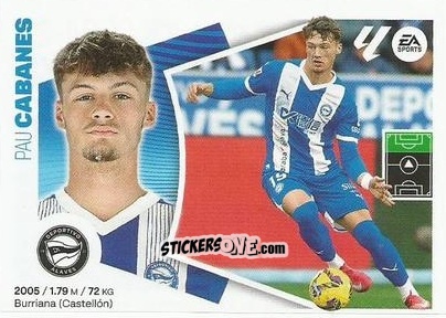 Cromo Pau Cabanes - LaLiga 2024-2025
 n. M3 - Colecciones ESTE