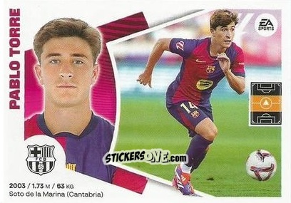 Sticker Pablo Torre - LaLiga 2024-2025
 n. M8 - Colecciones ESTE