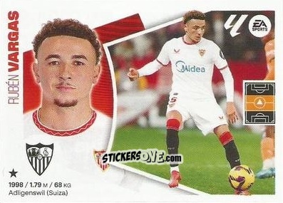 Sticker Rubén Vargas - LaLiga 2024-2025
 n. M30 - Colecciones ESTE