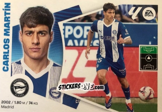 Cromo Carlos Martín (16BIS) - LaLiga 2024-2025
 n. 23 - Colecciones ESTE
