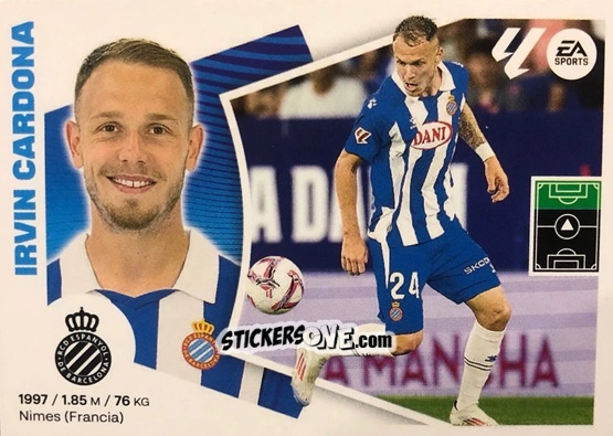 Figurina Irvin Cardona (19BIS) - LaLiga 2024-2025
 n. 214 - Colecciones ESTE