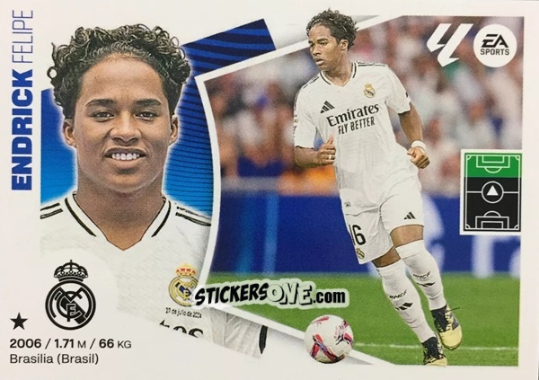 Figurina Endrick (17) - LaLiga 2024-2025
 n. 360 - Colecciones ESTE