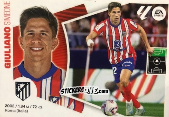 Sticker Giuliano Simeone (19BIS) - LaLiga 2024-2025
 n. 94 - Colecciones ESTE