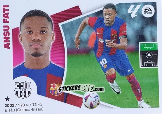 Sticker Ansu Fati (19BIS) - LaLiga 2024-2025
 n. 129 - Colecciones ESTE