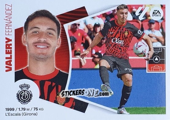 Figurina Valery Fernández (11BIS) - LaLiga 2024-2025
 n. 395 - Colecciones ESTE