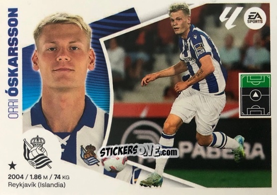 Sticker Óskarsson (61) – Real Sociedad - LaLiga 2024-2025
 n. 741 - Colecciones ESTE