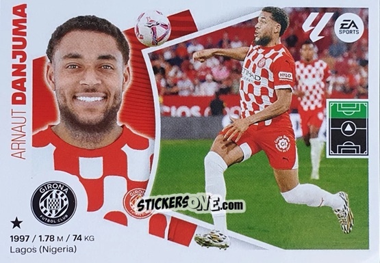 Sticker Danjuma (63) – Girona FC - LaLiga 2024-2025
 n. 743 - Colecciones ESTE