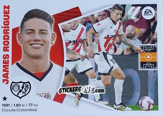 Sticker James Rodríguez (64) – Rayo Vallecano - LaLiga 2024-2025
 n. 744 - Colecciones ESTE