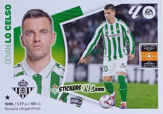 Cromo Giovani Lo Celso (65) – Real Betis - LaLiga 2024-2025
 n. 745 - Colecciones ESTE