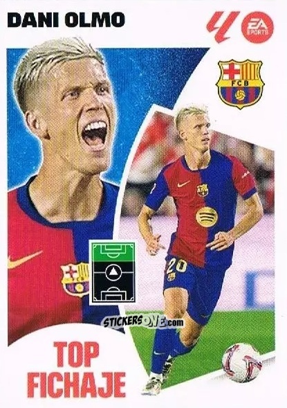 Cromo Dani Olmo (67) - FC Barcelona - LaLiga 2024-2025
 n. 747 - Colecciones ESTE