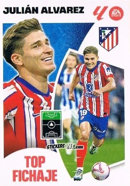 Cromo Julián Alvarez (68) - Atlético de Madrid - LaLiga 2024-2025
 n. 748 - Colecciones ESTE
