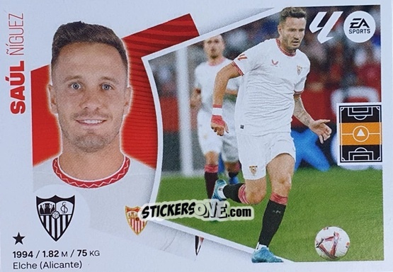 Figurina Saúl Ñíguez (8) - Sevilla FC - LaLiga 2024-2025
 n. 688 - Colecciones ESTE