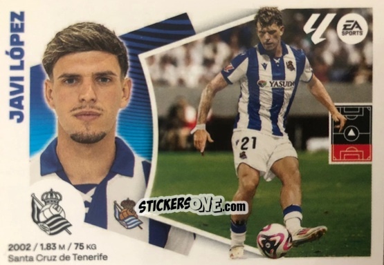 Figurina Javi López (9) - Real Sociedad - LaLiga 2024-2025
 n. 689 - Colecciones ESTE
