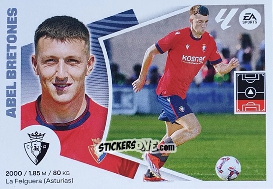 Figurina Abel Bretones (10) - CA Osasuna - LaLiga 2024-2025
 n. 690 - Colecciones ESTE
