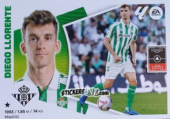 Cromo Diego Llorente (11) - Real Betis - LaLiga 2024-2025
 n. 691 - Colecciones ESTE