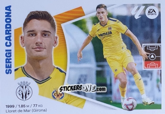 Figurina Sergi Cardona (13) - Villarreal CF - LaLiga 2024-2025
 n. 693 - Colecciones ESTE