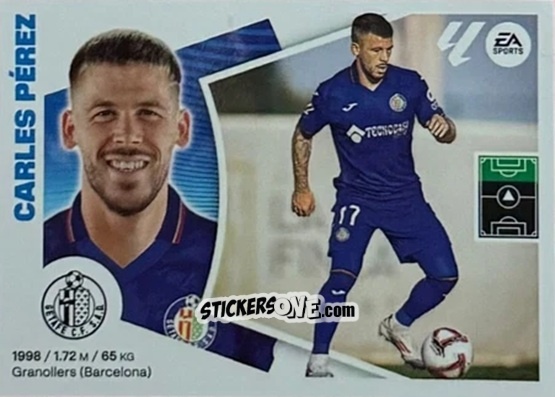 Figurina Carles Pérez (16) - Getafe CF - LaLiga 2024-2025
 n. 696 - Colecciones ESTE