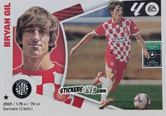 Figurina Bryan Gil (19) - Girona FC - LaLiga 2024-2025
 n. 699 - Colecciones ESTE
