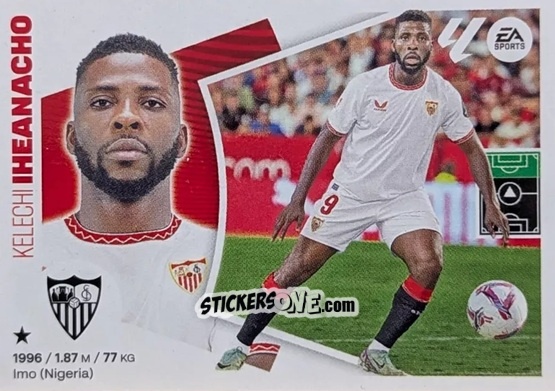 Sticker Kelechi Iheanacho (22) - Sevilla FC - LaLiga 2024-2025
 n. 702 - Colecciones ESTE