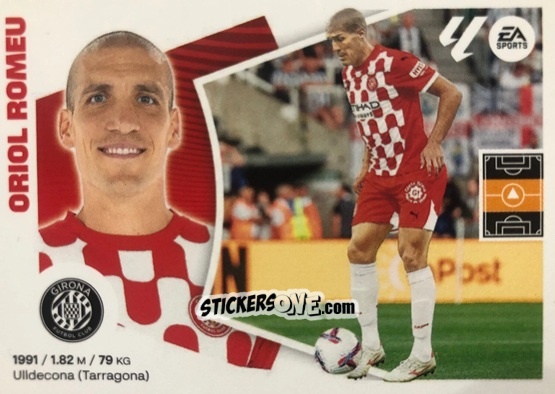 Cromo Oriol Romeu (26) - Girona FC - LaLiga 2024-2025
 n. 706 - Colecciones ESTE