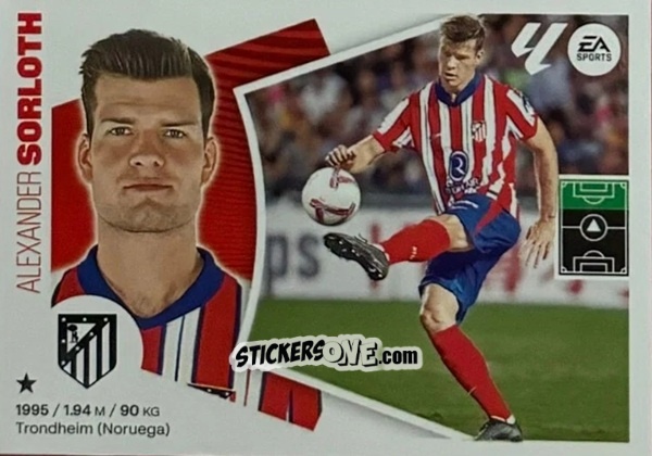 Figurina Alexander Sørloth (30) - Atlético de Madrid - LaLiga 2024-2025
 n. 710 - Colecciones ESTE
