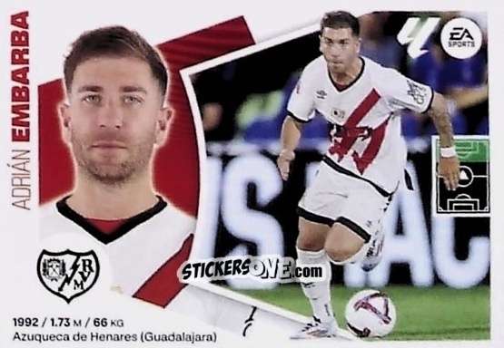 Figurina Adrián Embarba (31) - Rayo Vallecano - LaLiga 2024-2025
 n. 711 - Colecciones ESTE
