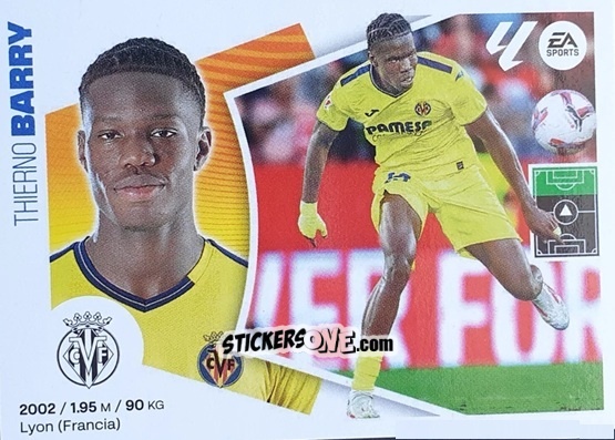 Sticker Thierno Barry (37) - Villarreal CF - LaLiga 2024-2025
 n. 717 - Colecciones ESTE
