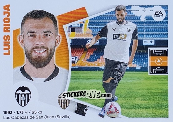 Cromo Luis Rioja (38) - Valencia CF - LaLiga 2024-2025
 n. 718 - Colecciones ESTE