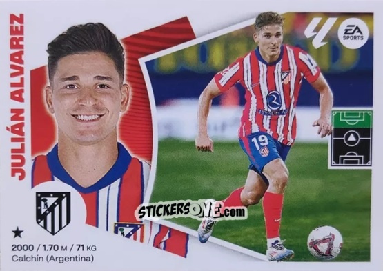 Cromo Julián Álvarez (39) - Atlético de Madrid - LaLiga 2024-2025
 n. 719 - Colecciones ESTE