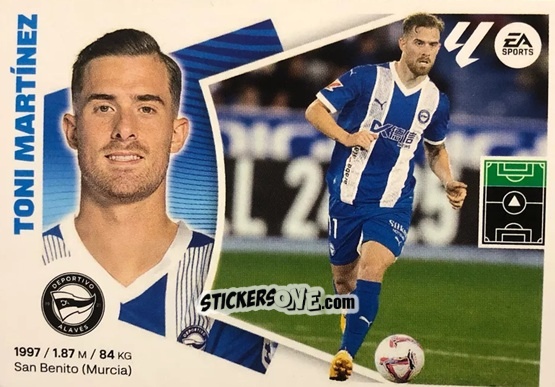 Cromo Toni Martínez (46) - Deportivo Alavés - LaLiga 2024-2025
 n. 726 - Colecciones ESTE