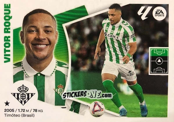 Cromo Vitor Roque (47) - Real Betis - LaLiga 2024-2025
 n. 727 - Colecciones ESTE