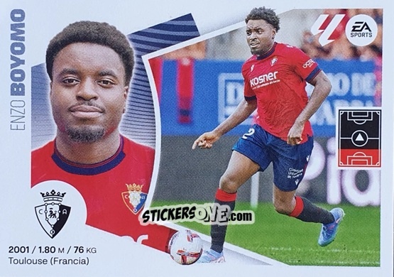 Figurina Boyomo (48) - CA Osasuna - LaLiga 2024-2025
 n. 728 - Colecciones ESTE