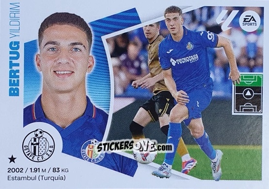 Figurina Bertug (49) – Getafe CF - LaLiga 2024-2025
 n. 729 - Colecciones ESTE