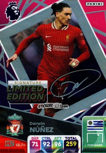 Cromo Darwin Núñez - English Premier League 2024-2025. Adrenalyn XL
 n. LEPS-DN - Panini