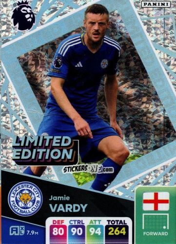 Sticker Jamie Vardy - English Premier League 2024-2025. Adrenalyn XL
 n. LE-JV - Panini