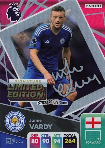 Sticker Jamie Vardy - English Premier League 2024-2025. Adrenalyn XL
 n. LEPS-JV - Panini
