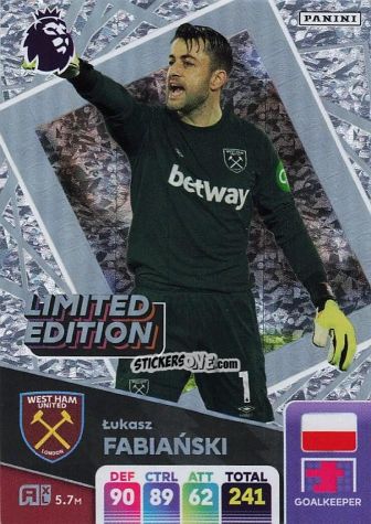 Cromo Łukasz Fabiański - English Premier League 2024-2025. Adrenalyn XL
 n. LE-LF - Panini