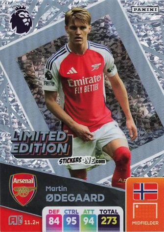 Figurina Martin Ødegaard - English Premier League 2024-2025. Adrenalyn XL
 n. LE-MO - Panini