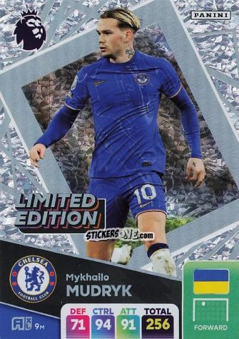 Figurina Mykhailo Mudryk - English Premier League 2024-2025. Adrenalyn XL
 n. LE-MM - Panini
