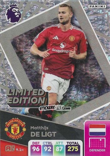 Sticker Matthijs De Ligt - English Premier League 2024-2025. Adrenalyn XL
 n. LE-MD - Panini