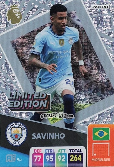 Cromo Savinho - English Premier League 2024-2025. Adrenalyn XL
 n. LE-SA - Panini