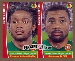 Cromo Nicolas Nkoulou / Aurelien Chedjou - Copa Mundial Brasil 2014 n. 60 - Navarrete