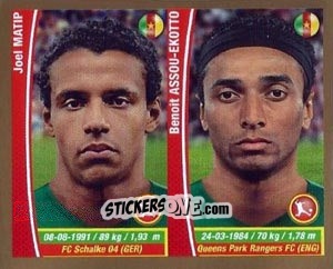 Figurina Joel Matip / Benoît Assou-Ekotto - Copa Mundial Brasil 2014 n. 61 - Navarrete